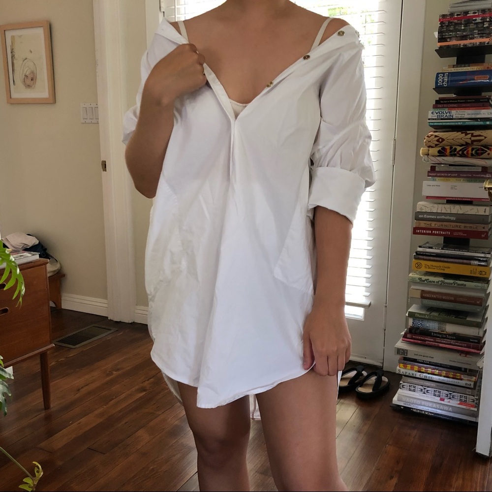 Acne poplin button down dress